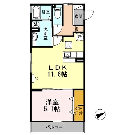 シャルムAの物件間取画像